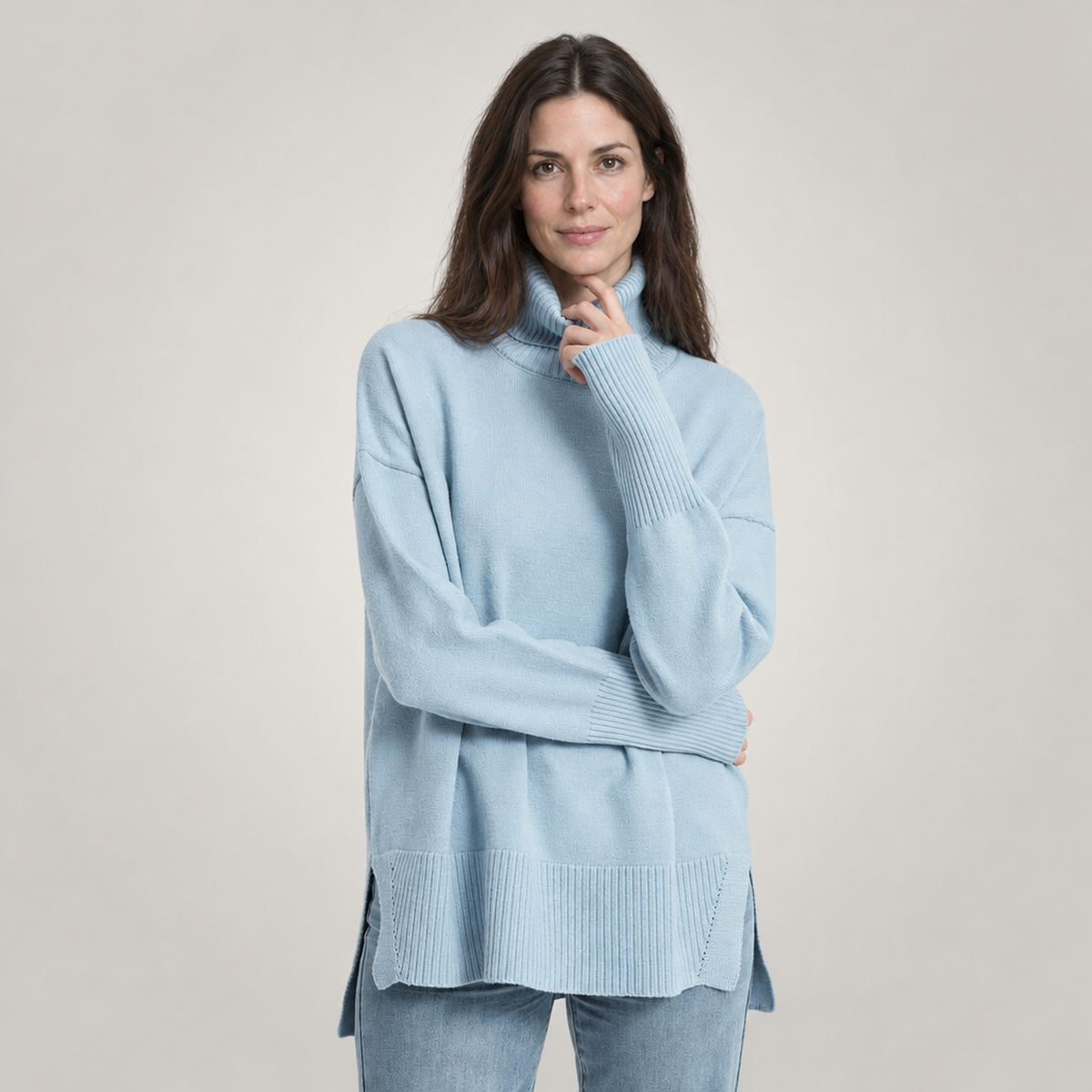 T-SHIRT NORTHPEAK GOLA ALTA WOMEN'S BLUE