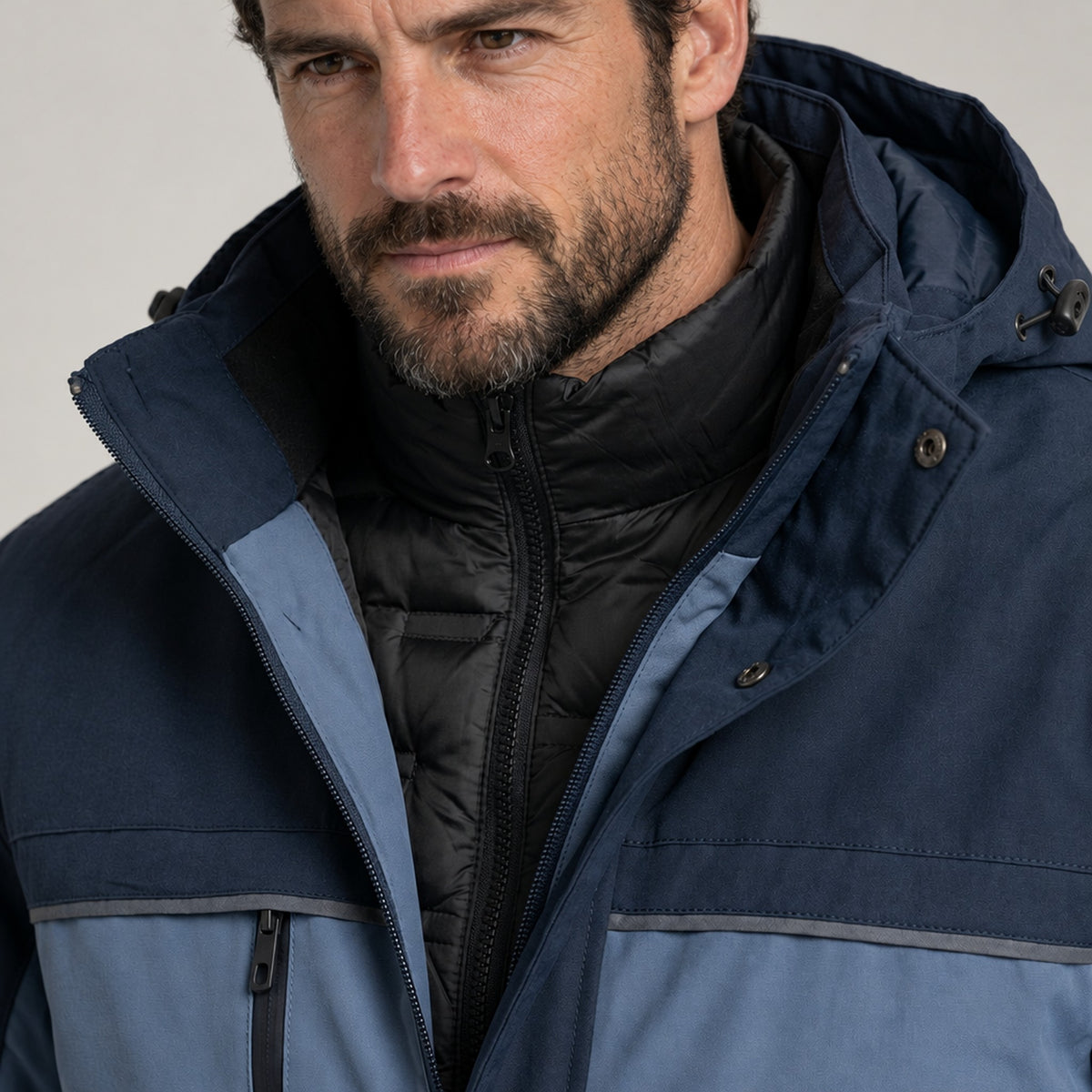 JACKET PUFFER 3-IN-1 NORTHPEAK HYBRID MEN'S