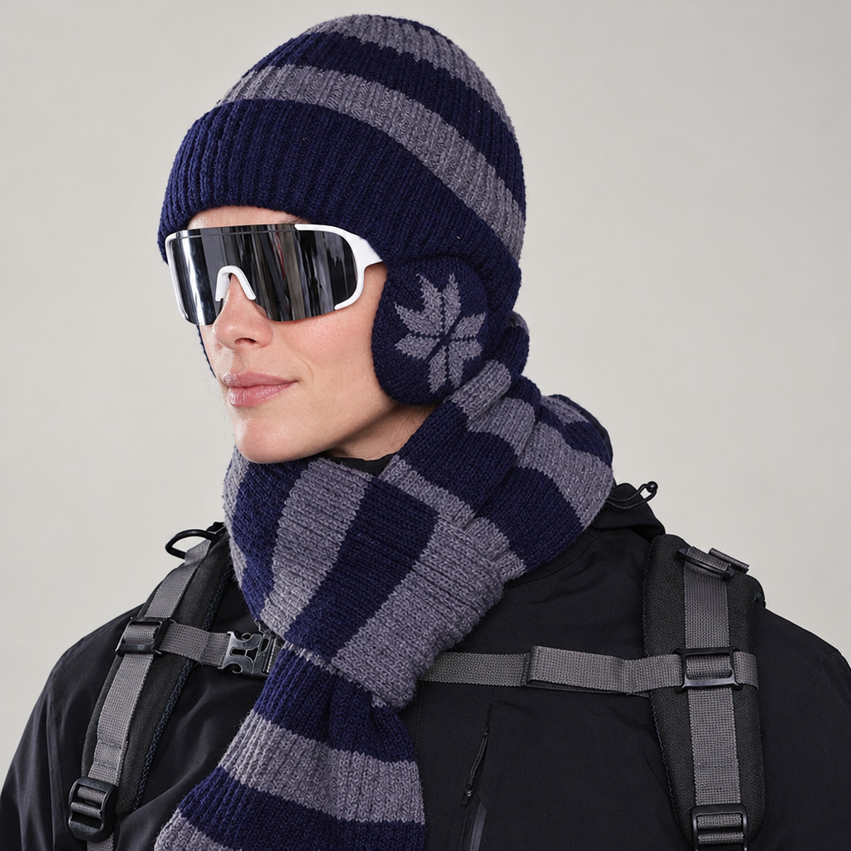 SET NORTHPEAK BEANIE & SCARF SNOWFLAKE