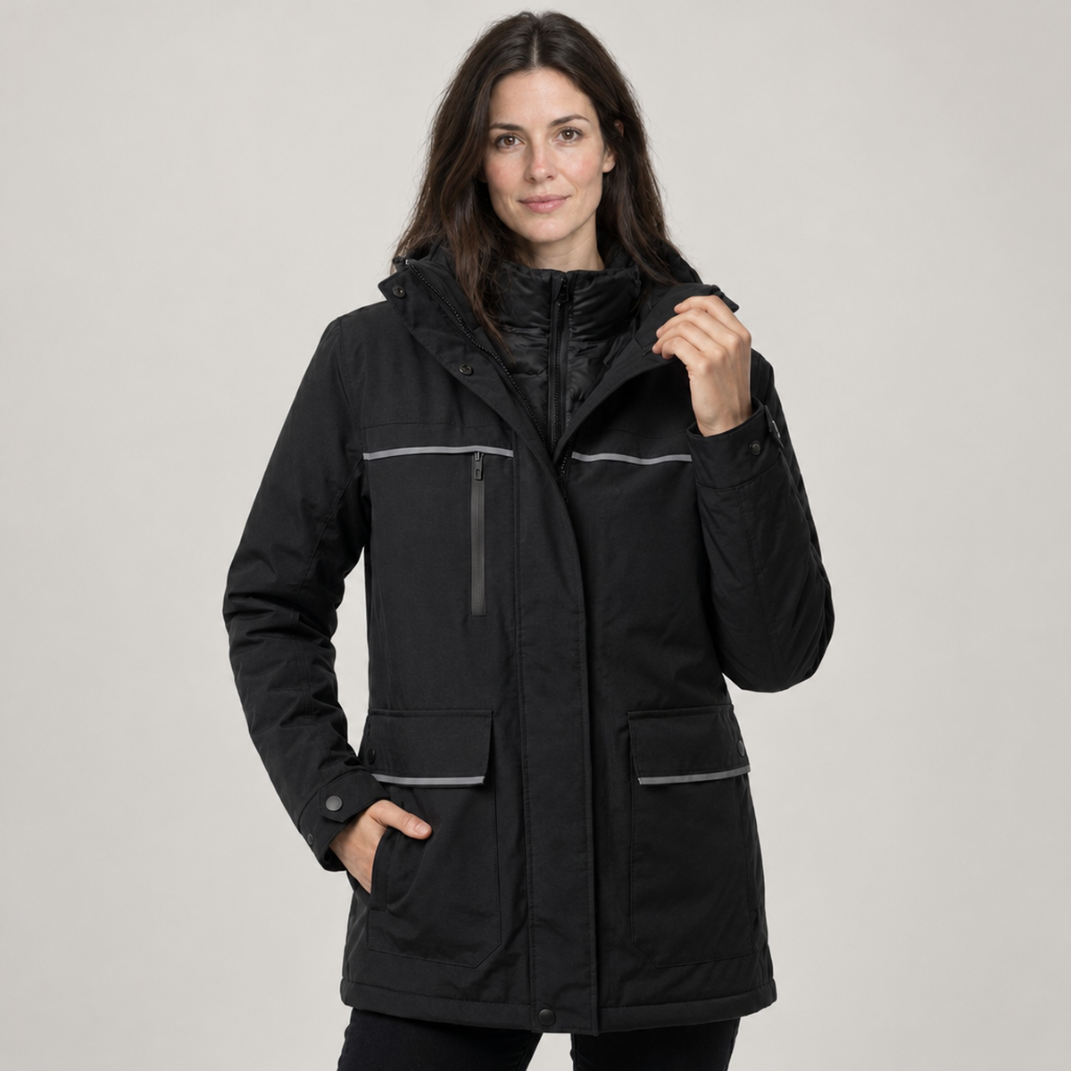 JACKET PUFFER 3-IN-1 NORTHPEAK HYBRID WOMEN'S