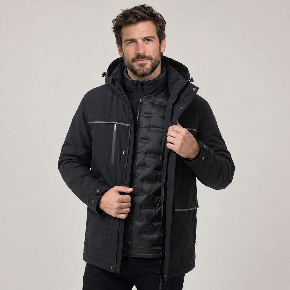 JACKET PUFFER 3-IN-1 NORTHPEAK HYBRID MEN'S