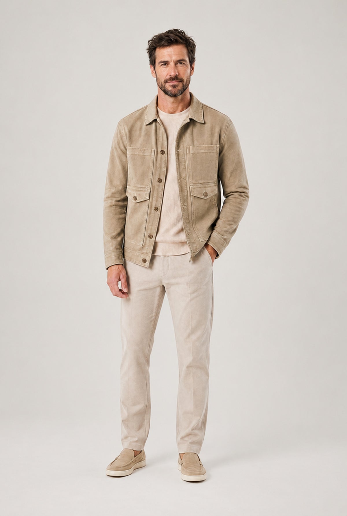 JACKET NORTHPEAK DENIM KHAKI MEN'S