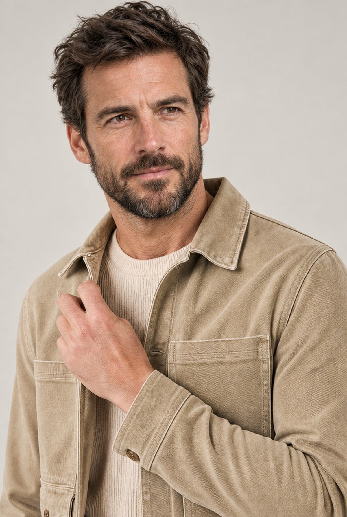 JACKET NORTHPEAK DENIM KHAKI MEN'S