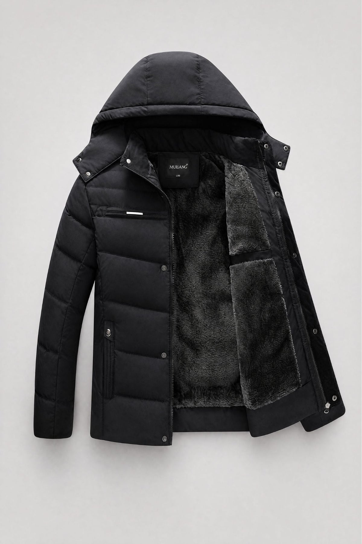 JACKET NORTHPEAK HOODED PUFFER WOOL MEN'S