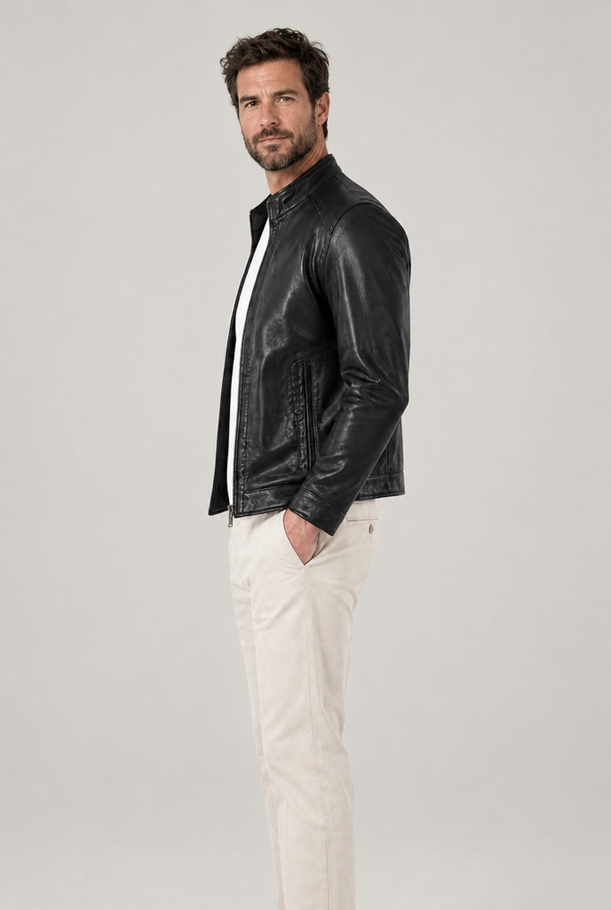 JACKET NORTHPEAK FAUX LEATHER CITY MEN'S