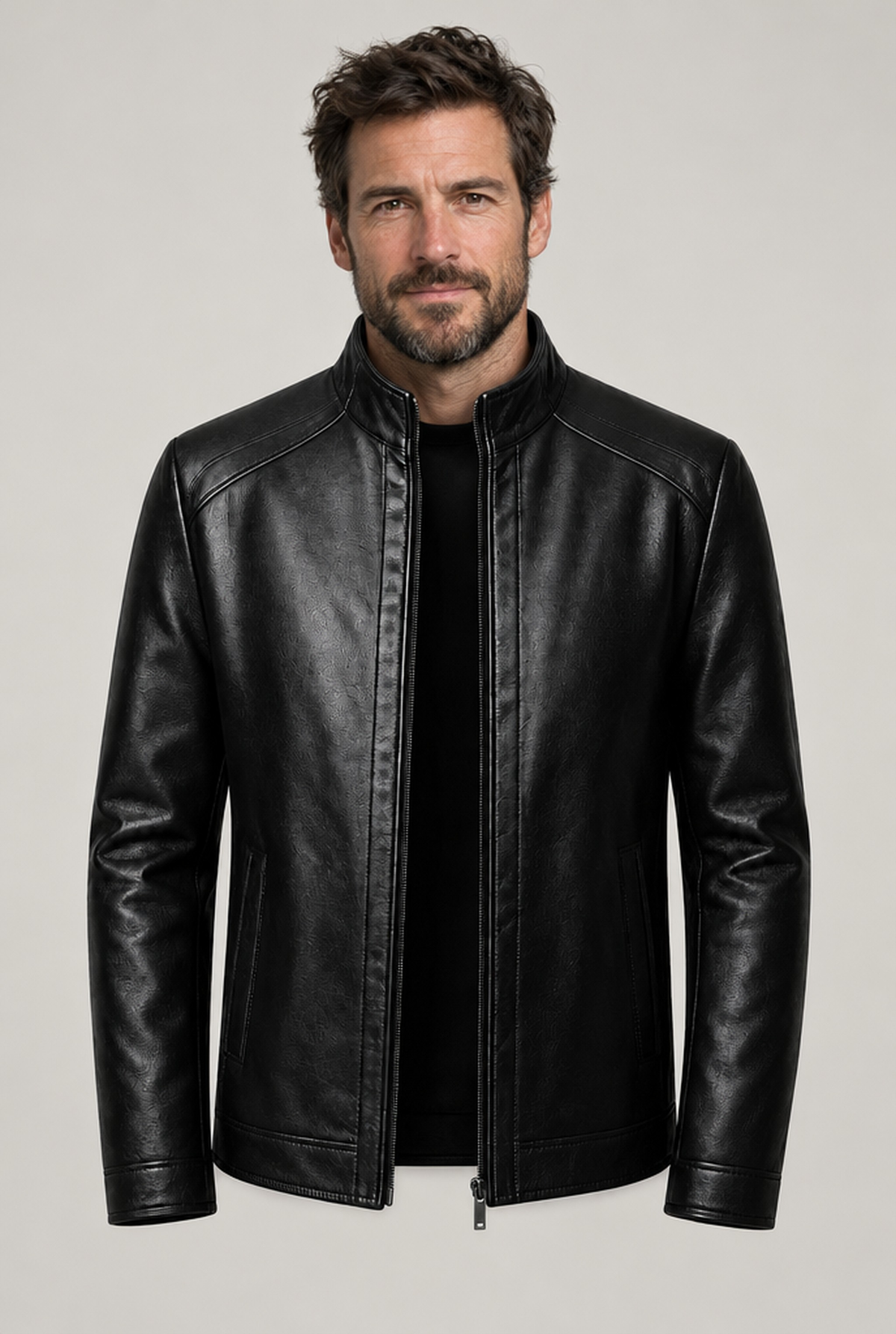 JACKET NORTHPEAK FAUX LEATHER CITY MEN'S