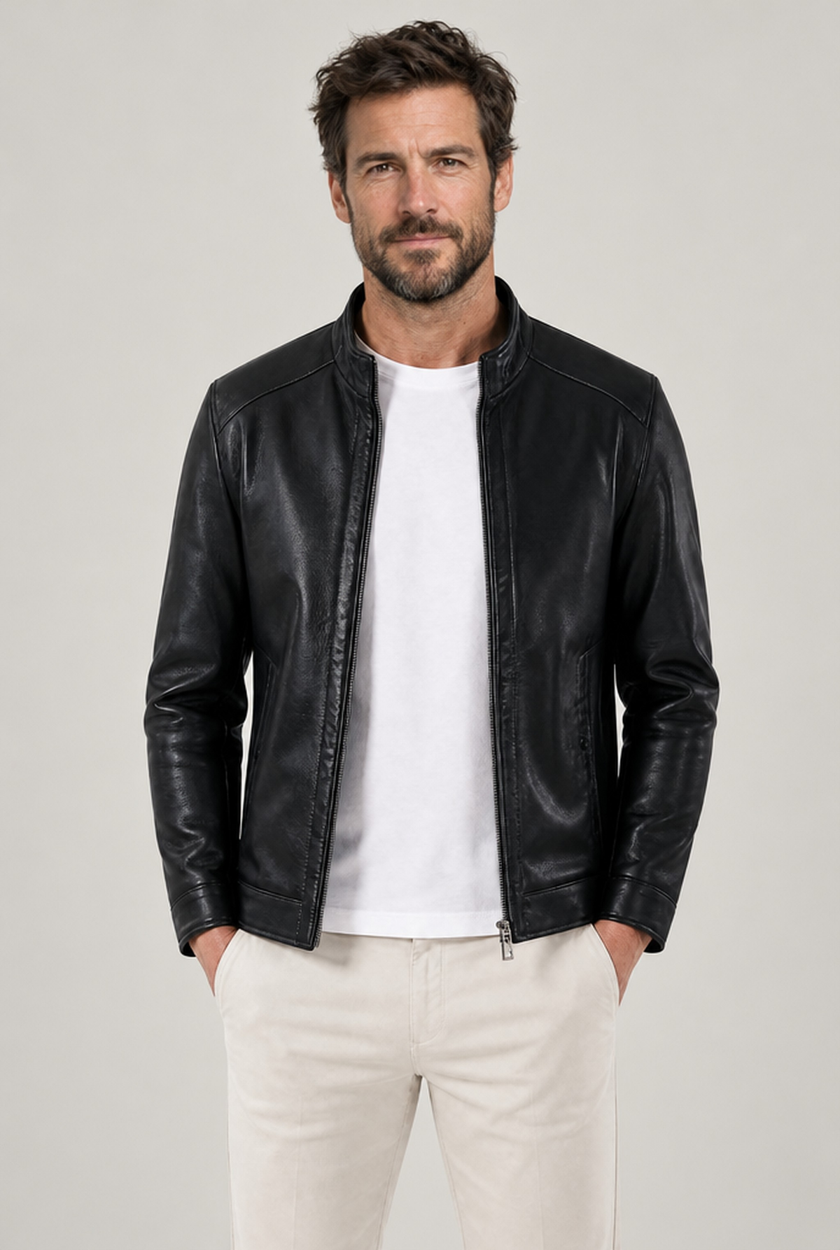 JACKET NORTHPEAK FAUX LEATHER CITY MEN'S