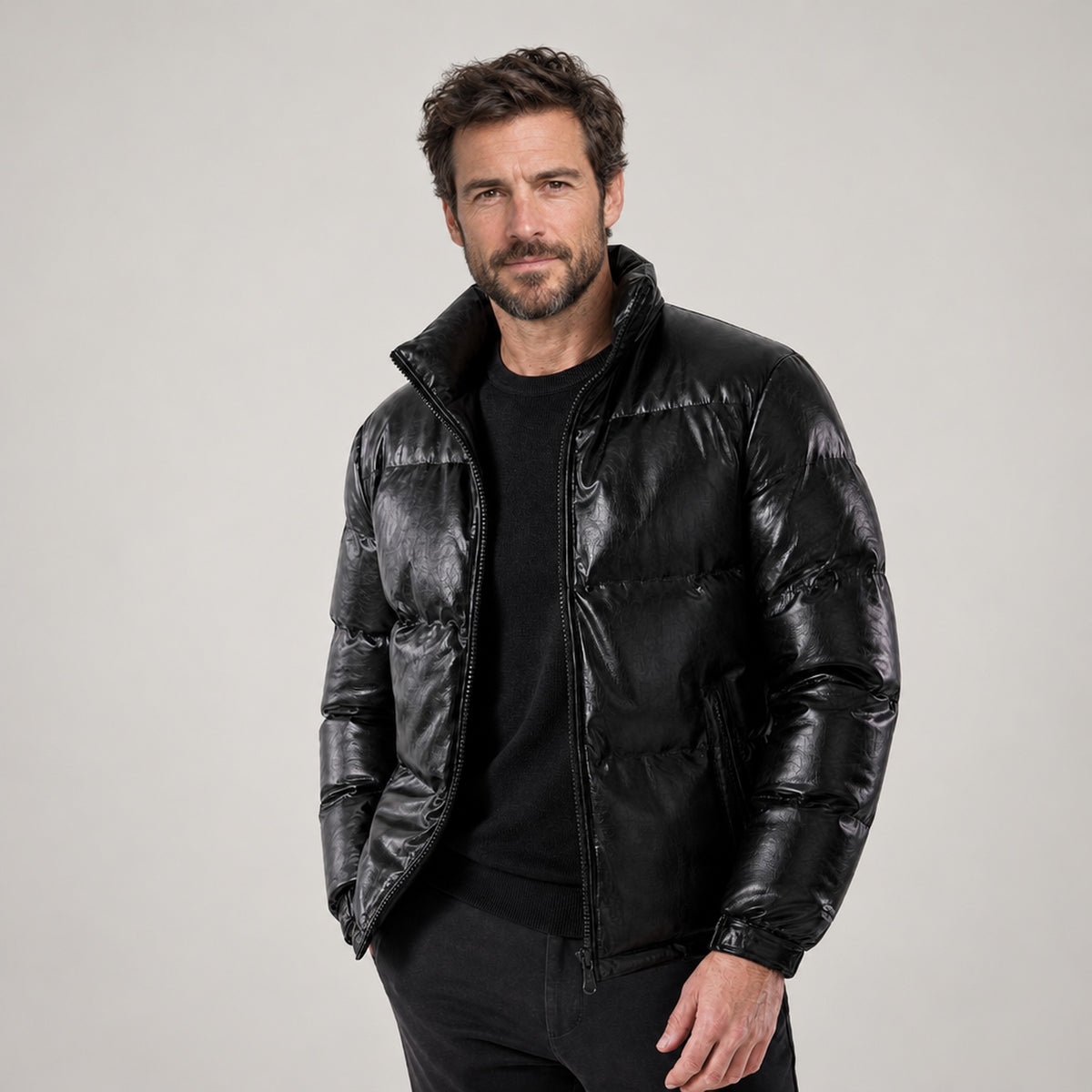 JACKET NORTHPEAK QUILTED PUFFER BLACK MEN'S