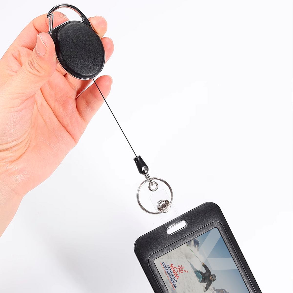 Ski Pass Holder W/ Retractable Clip - view 3