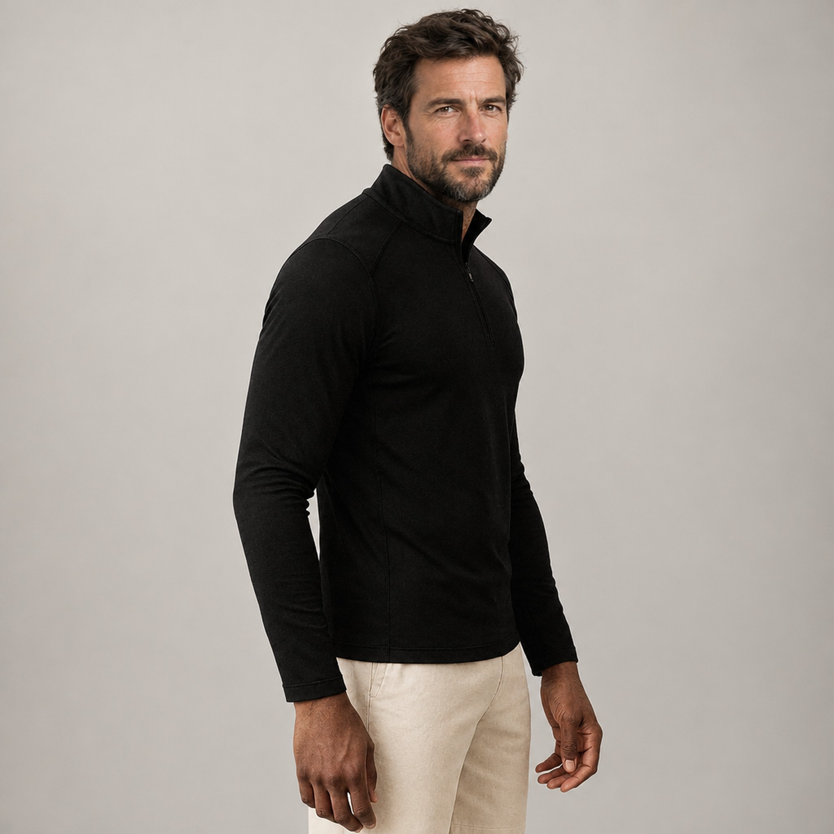 THERMAL SHIRT NORTHPEAK ICELOCK BLACK MEN'S