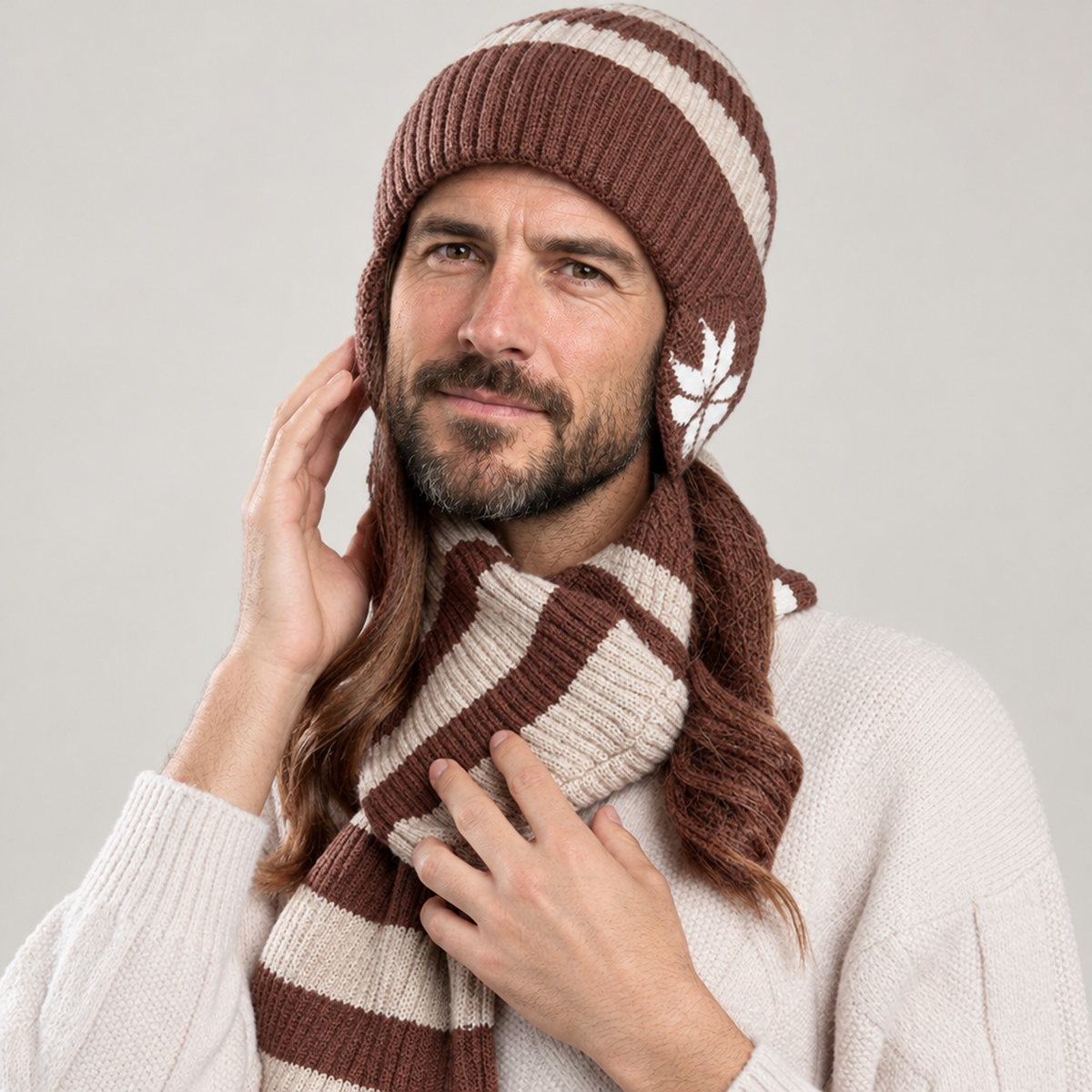 SET NORTHPEAK BEANIE & SCARF SNOWFLAKE