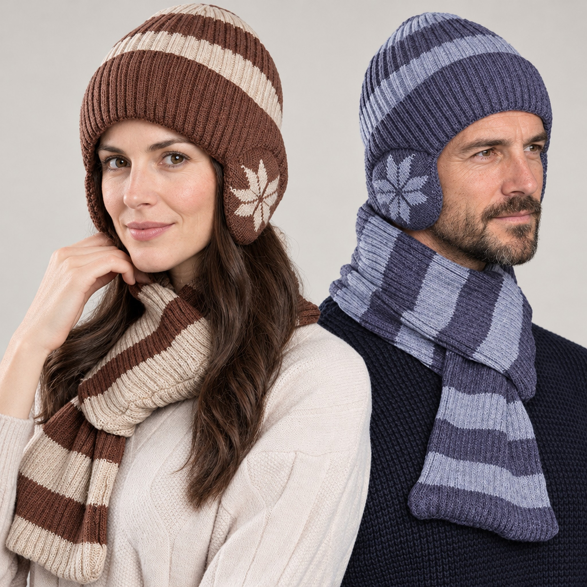SET NORTHPEAK BEANIE & SCARF SNOWFLAKE