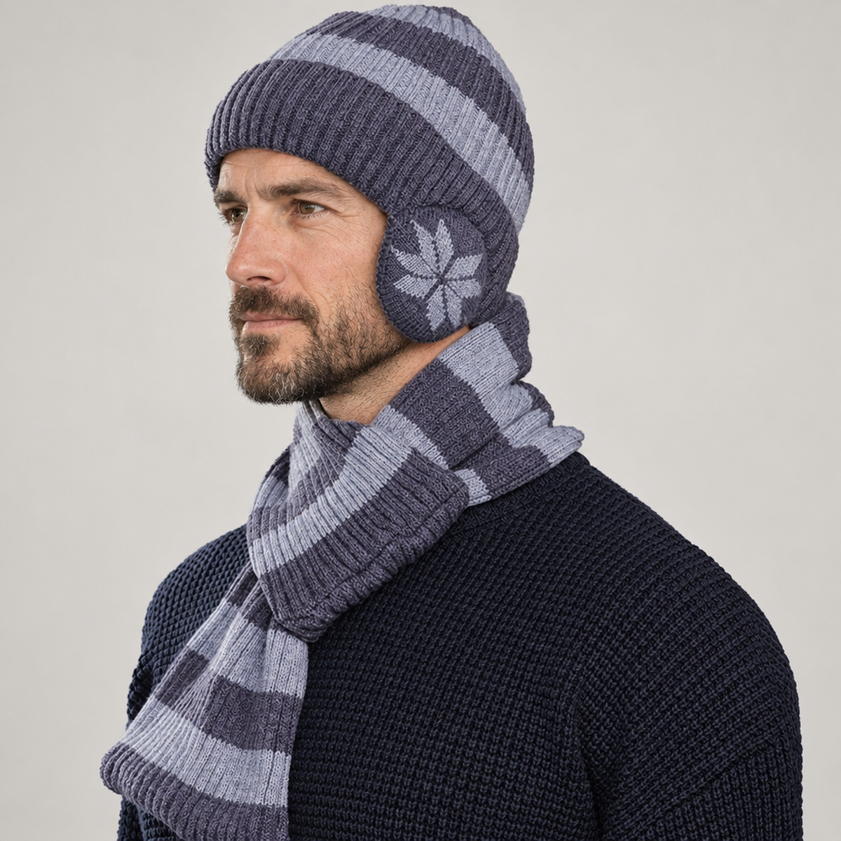SET NORTHPEAK BEANIE & SCARF SNOWFLAKE