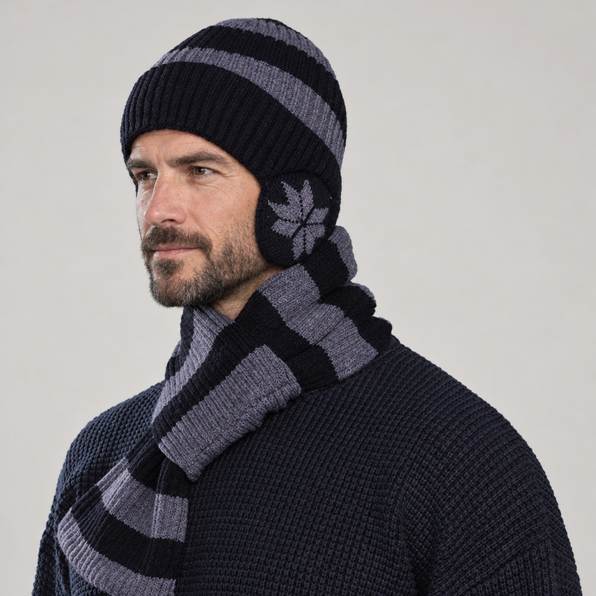 SET NORTHPEAK BEANIE & SCARF SNOWFLAKE