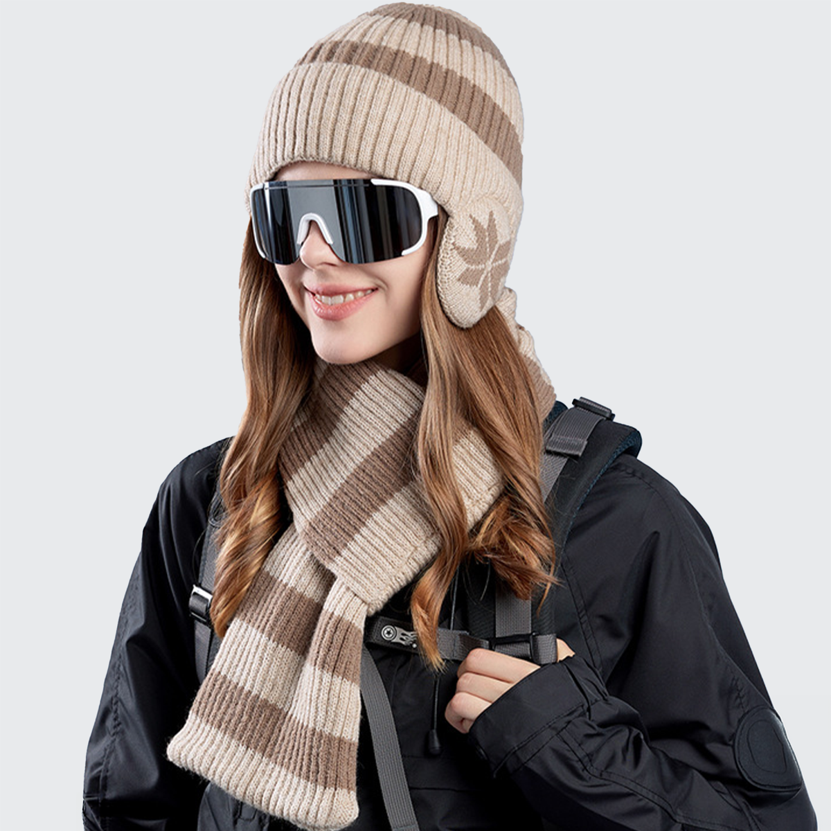 SET NORTHPEAK BEANIE & SCARF SNOWFLAKE