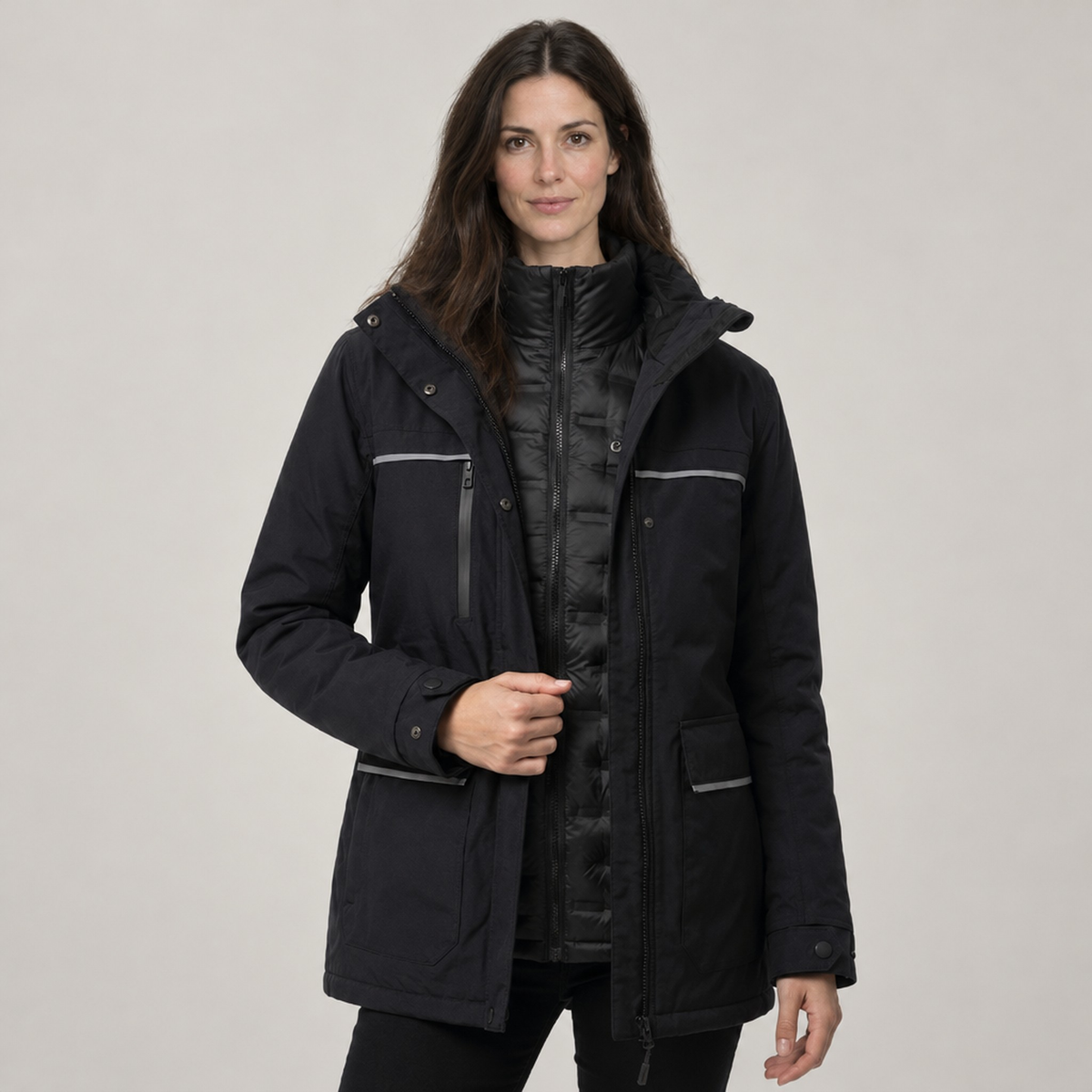 JACKET PUFFER 3-IN-1 NORTHPEAK HYBRID WOMEN'S