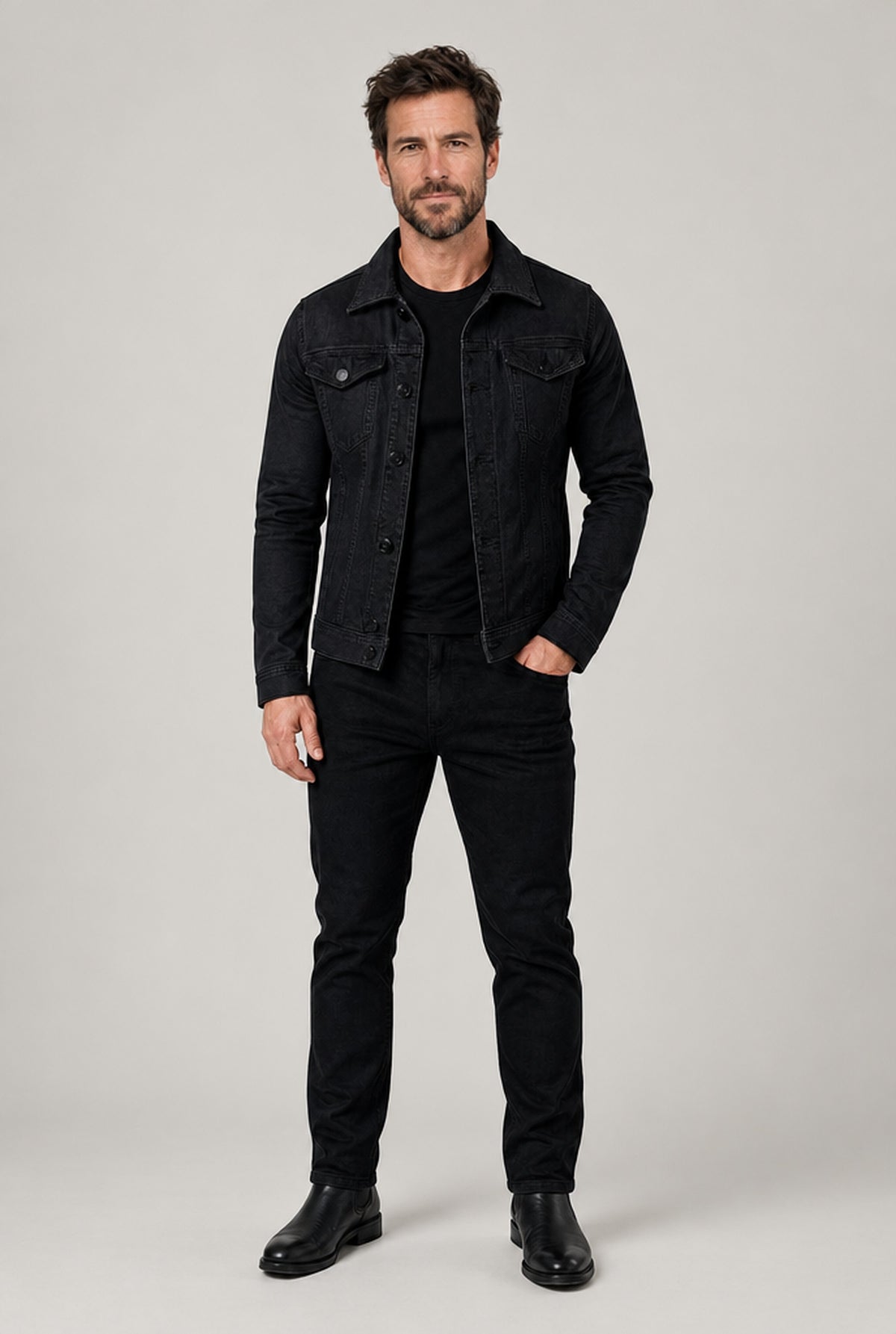 JACKET NORTHPEAK DENIM SLIM MEN'S