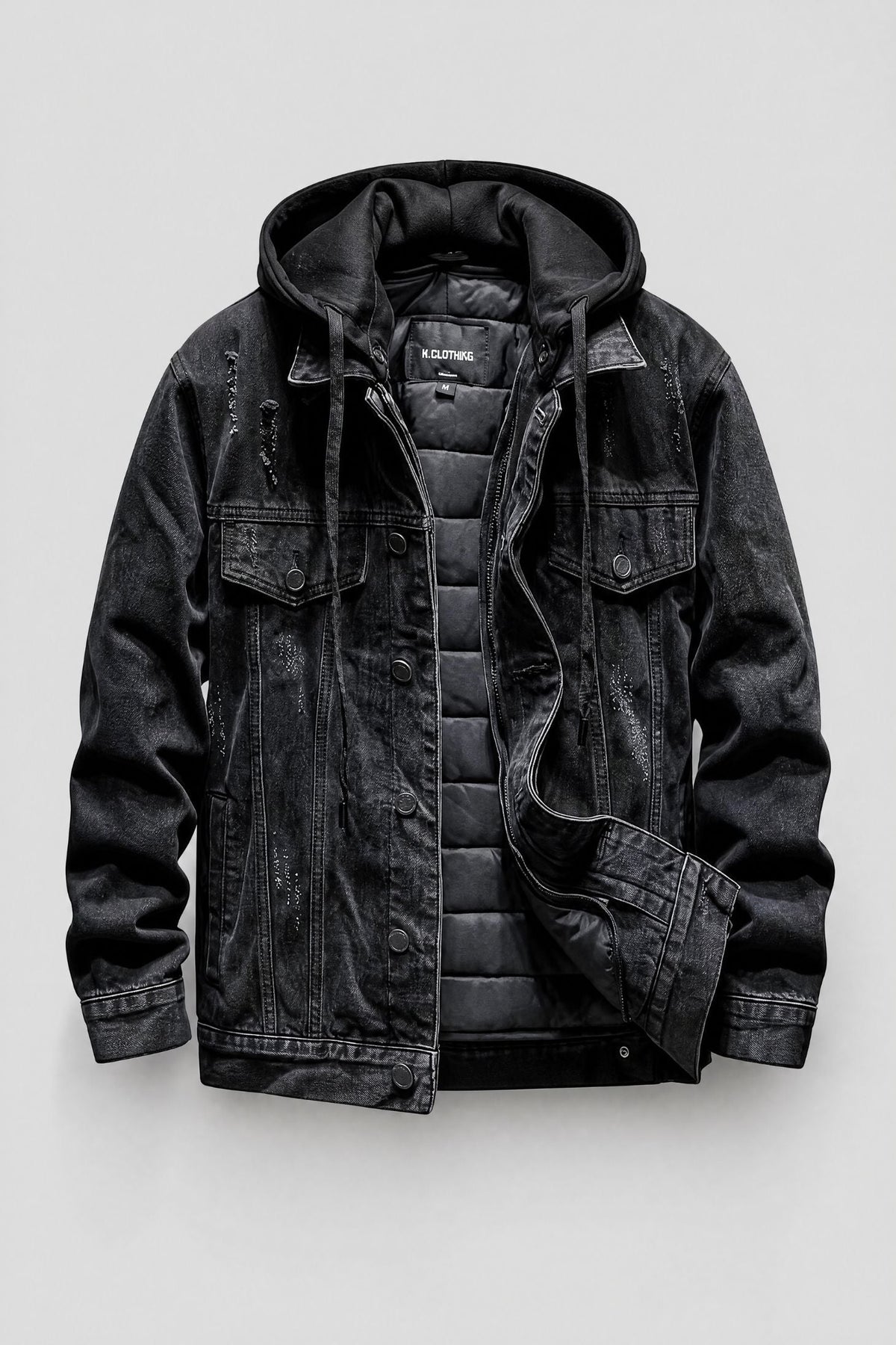 JACKET NORTHPEAK DENIM HOODED TRUCKER MEN'S