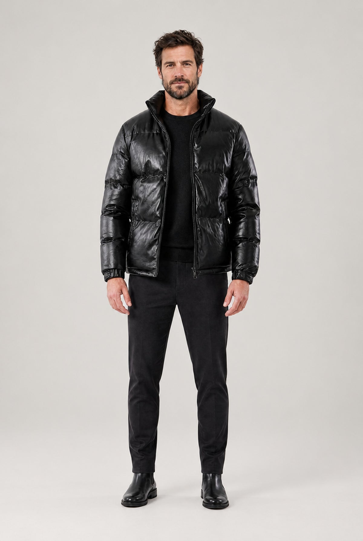 JACKET NORTHPEAK QUILTED PUFFER BLACK MEN'S