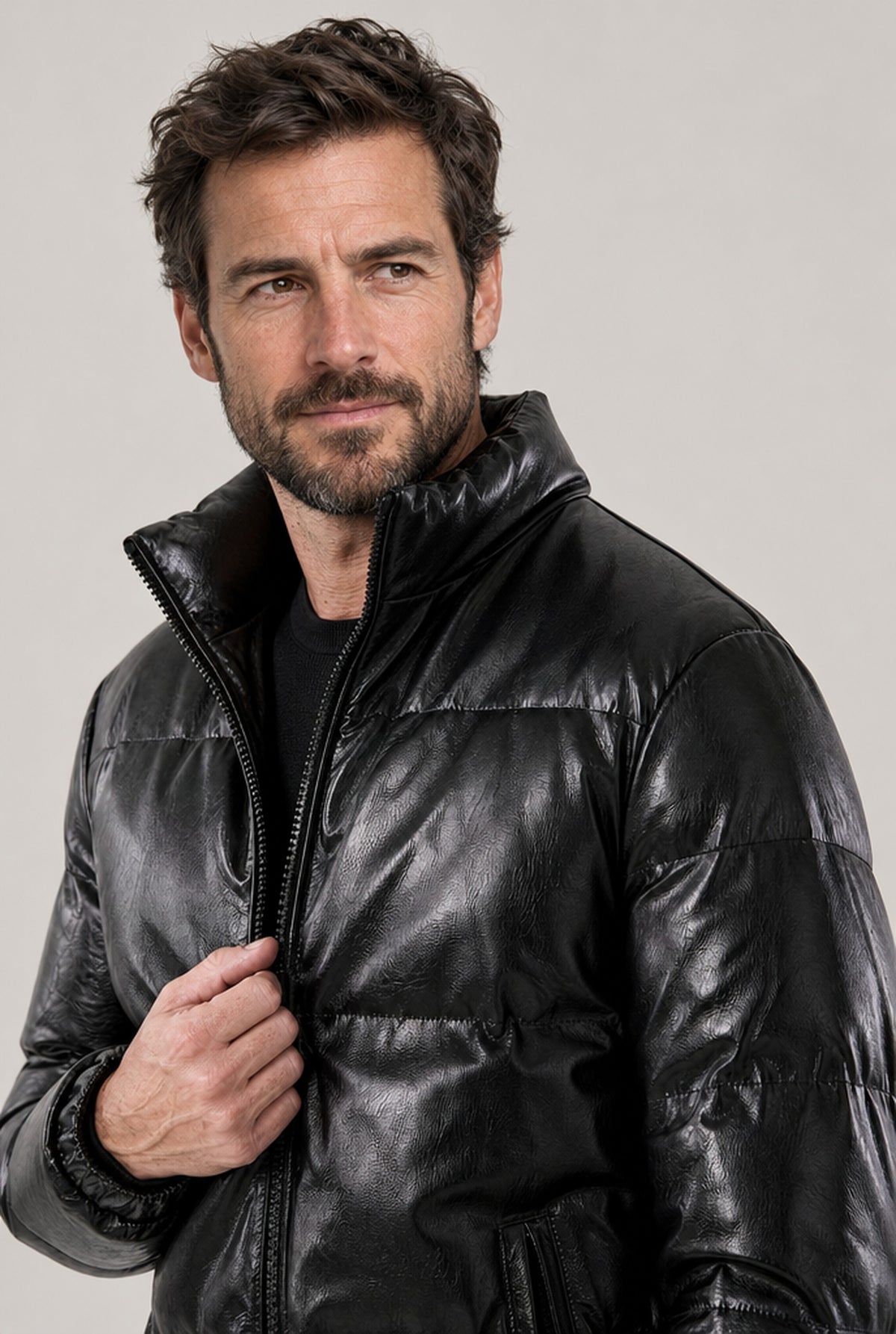 JACKET NORTHPEAK QUILTED PUFFER BLACK MEN'S