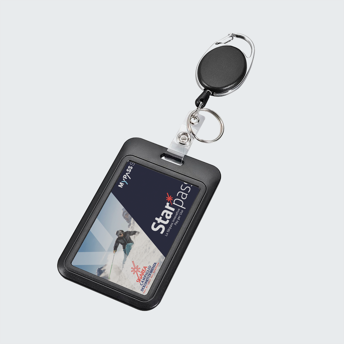 SKI PASS HOLDER NORTHPEAK W/ RETRACTABLE CLIP