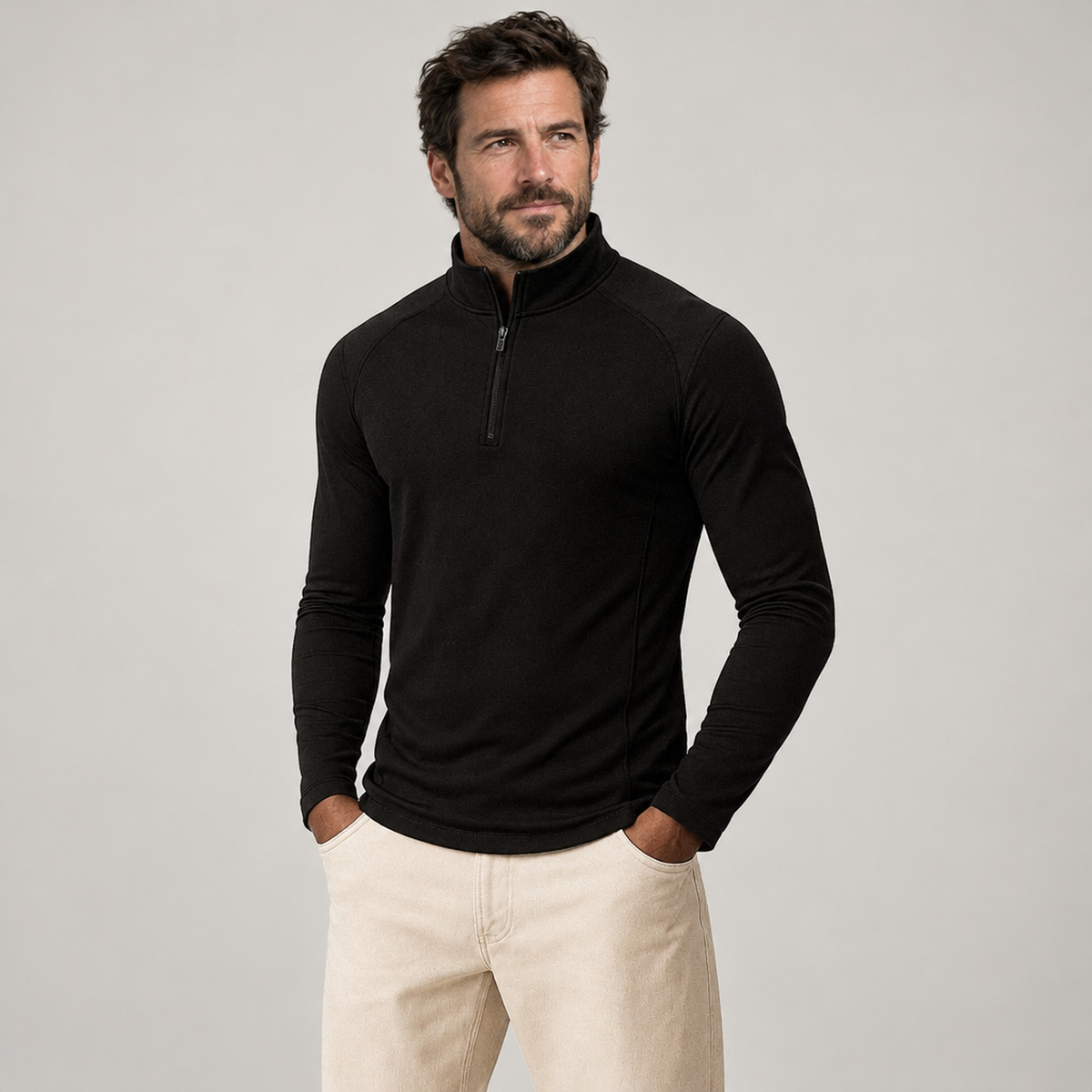 THERMAL SHIRT NORTHPEAK ICELOCK BLACK MEN'S